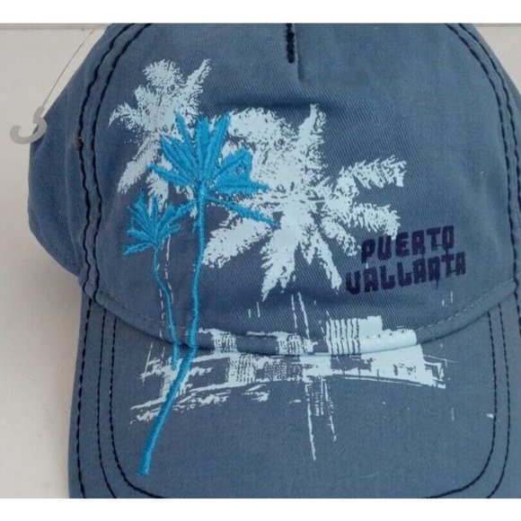 New dKps Gorras Puerta Vallarta Embroidered W/ Distressed Leather On Bill Cap - Picture 2 of 7